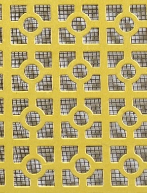 Moroccan brass 2 X 1m with black backing mesh cut to size 0