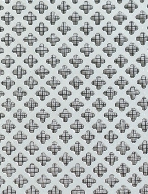 Fancy club Silver anodised 2 X 1m with black backing mesh cut to size 0