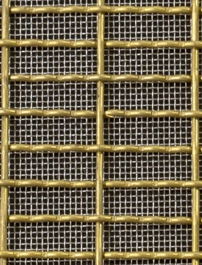 Crimped mesh 1X.665 25 X 8 BRASS2 SQUARESTAINLESS STEELmesh