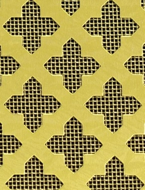 Fancy Cross brass 1X.665m with brass backing mesh