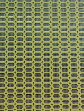 Slot & Diamond Gold anodised 2 X 1m with stainless backing mesh cut to size 1