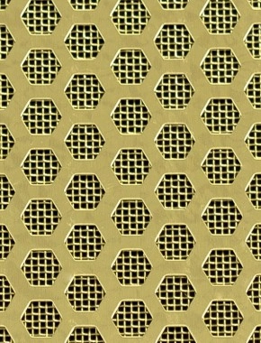 Honeycomb brass 1X.665m with brass backing mesh cut to size 0