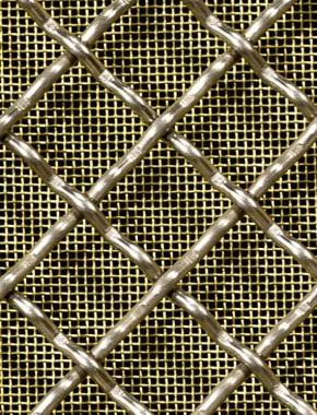 Crimped mesh 1X.665 18 X 18 SS3163 DIAMONDBRASSmesh cut to size
