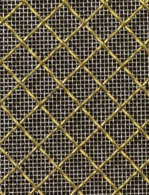 Crimped mesh 2 X 1 10X10 BRASS1.2 DIAMONDSTAINLESS STEELmesh