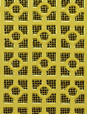 Moroccan Gold anodised 2 X 1m with brass backing mesh cut to size 0