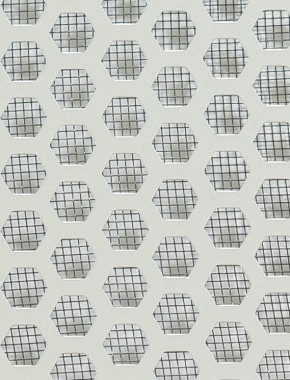 Honeycomb Silver anodised 2 X 1m with black backing mesh cut to size 0