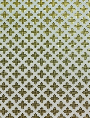 Fancy Cross Silver anodised 1X.665m with brass backing mesh cut to size 1