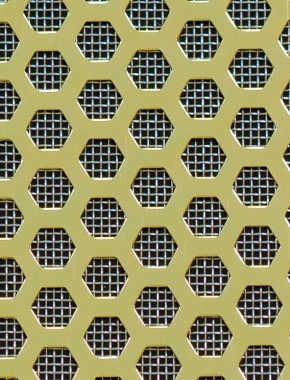 Honeycomb Gold anodised 2 X 1m with stainless backing mesh cut to size 0