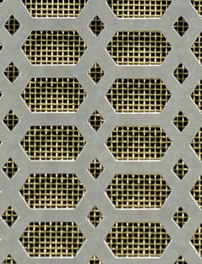 Slot & Diamond stainless 1X.665m with brass backing mesh cut to size 0
