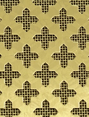 Small Cross brass 1X.665m with brass backing mesh 0