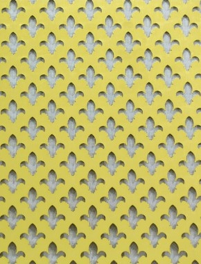 Fleur De Lys Gold anodised 2 X 1m with black backing mesh cut to size 1
