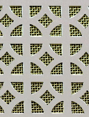 Ockley Silver anodised 1X.665m with brass backing mesh cut to size