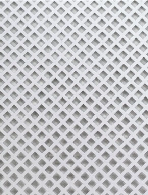 Lattice Silver anodised 1X1m with black backing mesh cut to size 1