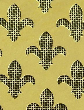 Fleur De Lys brass 2 X 1m with brass backing mesh