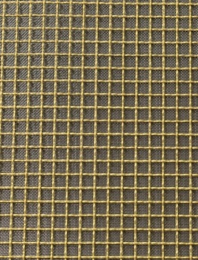 Crimped mesh 1X.665 12.5 X 12.5 BRASS2.5 SQUARESTAINLESS STEELmesh cut to size 1
