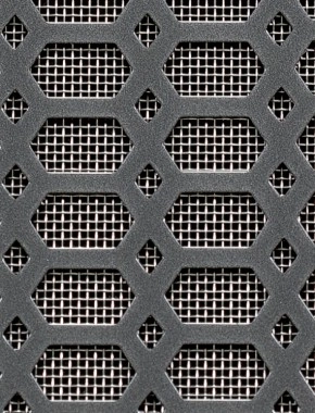 Slot & Diamond pewter 1X.665m with stainless backing mesh cut to size 0