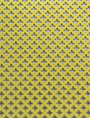 Small Cross Gold anodised 2 X 1m with black backing mesh 1