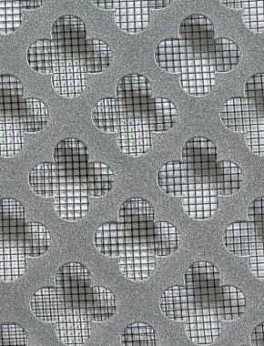Large Club pewter 1X.665m with black backing mesh cut to size