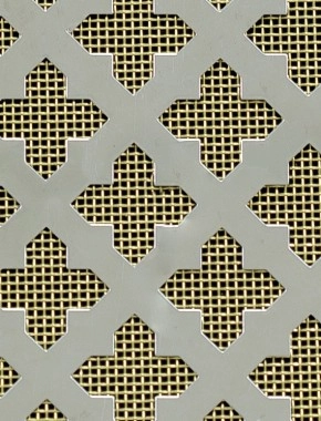 Fancy Cross stainless 1X.665m with brass backing mesh cut to size 0