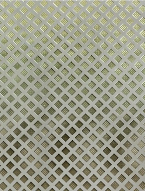 Lattice stainless 2 X 1m with brass backing mesh cut to size 1