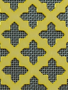 Fancy Cross Gold anodised 2 X 1m with stainless backing mesh cut to size 0