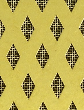 Small Diamond brass 1X1m with brass backing mesh 0