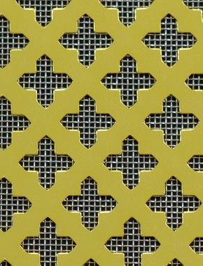 Small Cross Gold anodised 2 X 1m with stainless backing mesh cut to size