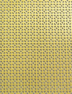 Moroccan brass 2 X 1m with black backing mesh cut to size 1