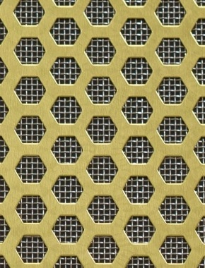 Honeycomb brass 2 X 1m with stainless backing mesh 0