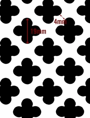 Large Club pewter 1X.665m with no backing mesh cut to size 2