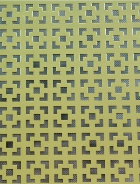 Dymchurch Gold anodised 1X.665m with stainless backing mesh cut to size 1