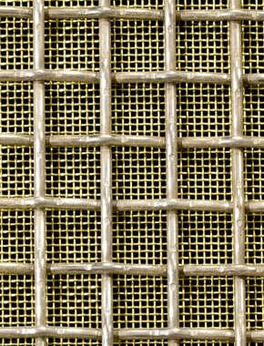 Crimped mesh 1X.665 12.5 X 12.5 SS3162.5 SQUAREBRASSmesh cut to size Crimped mesh 1X.665 12.5 X 12.5 SS3162.5 SQUAREBRASSmesh cut to size