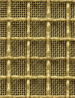 Crimped mesh 2 X 1 12.5 X 12.5 BRASS2.5 SQUAREBRASSmesh cut to size