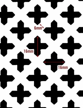 Small Cross pewter 1X1m with no backing mesh 1