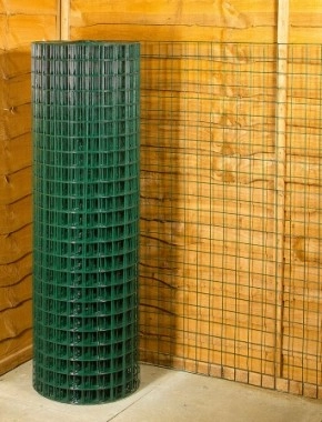 green pvc wire mesh 2 x 2 12G 4ft x 25m