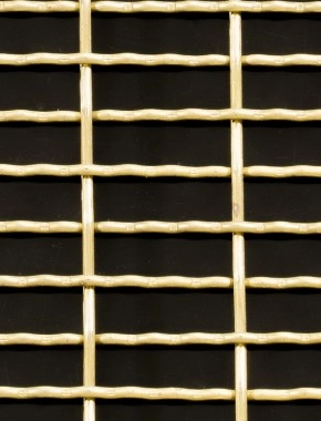 Crimped mesh 1X.665 25 X 8 BRASS2 SQUARENOmesh