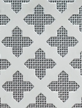 Fancy Cross stainless 1X1m with stainless backing mesh cut to size