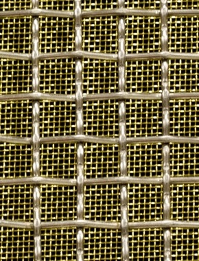 Crimped mesh 1X.665 10X10 SS3042.3 SQUAREBRASSmesh 0