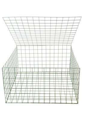 gabion basket Green PE 3mm 1m x 1m x 0.5m 0
