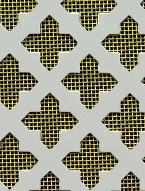 Fancy Cross Silver anodised 2 X 1m with brass backing mesh cut to size
