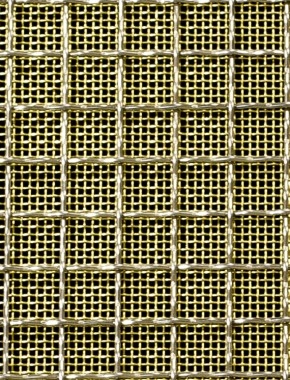 Crimped mesh 1X.665 10X10 SS3161.2 SQUAREBRASSmesh cut to size