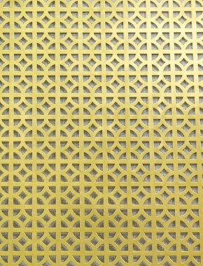 Ockley brass 2 X 1m with black backing mesh 1