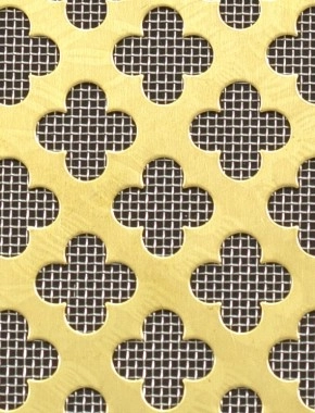 Large Club brass 1X.665m with stainless backing mesh cut to size