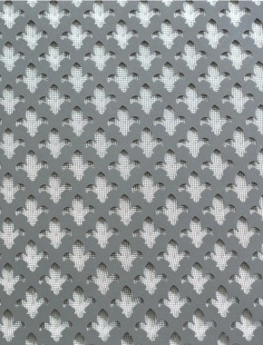 Fleur De Lys pewter 2 X 1m with black backing mesh 1