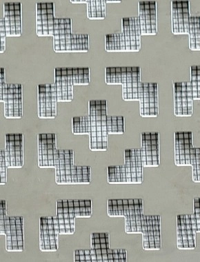 Iden stainless 2 X 1m with black backing mesh cut to size