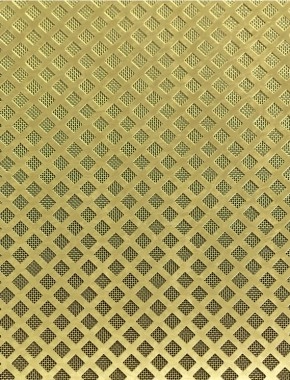 Lattice brass 2 X 1m with brass backing mesh cut to size 1