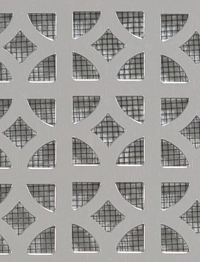 Ockley Silver anodised 2 X 1m with black backing mesh cut to size