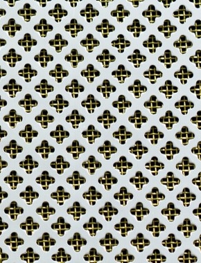 Fancy club Silver anodised 2 X 1m with brass backing mesh cut to size