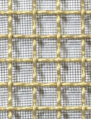 Crimped mesh 1X1 12.5 X 12.5 BRASS2.5 SQUAREBLACKmesh cut to size 0