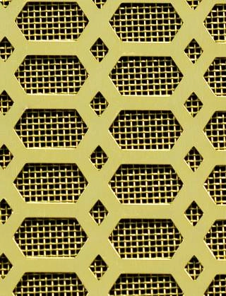 Slot & Diamond Gold anodised 2 X 1m with brass backing mesh cut to size 0